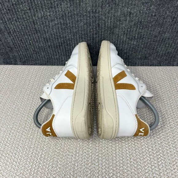 Veja V-10 Leather White Camel Brown Casual Sneakers Shoes Women’s Size 7 US - Picture 5 of 8